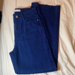 Zara blue wide leg jeans. New, has never been worn or washed. Size 2 in Usa